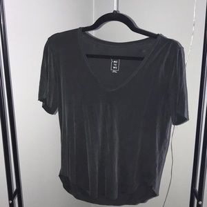 black v-neck tee